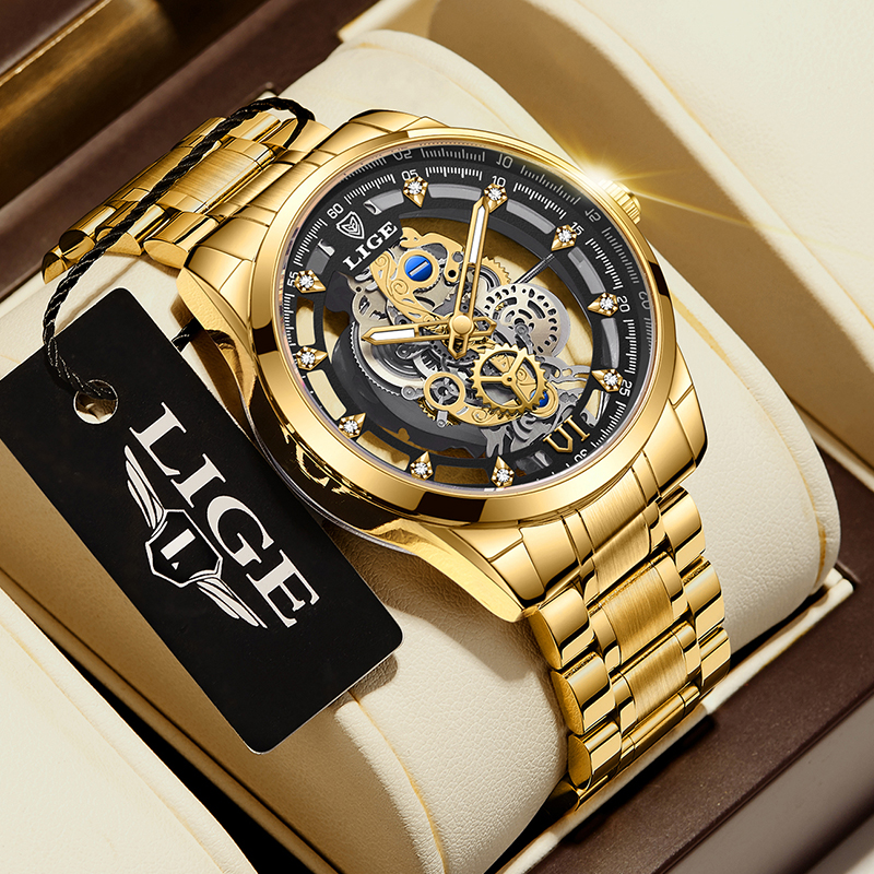 Luxury Watch Affordable - 2026 LIGE Men Watch Skeleton Automatic