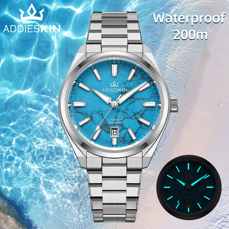 Luxury Watch Second Hand - AddiesKIN K010 Turquoise Dial Automatic Mechanical
