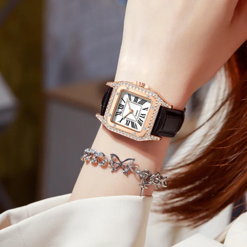 Ladies Luxury Watch - Square Dial Women's Watch Quartz Watches