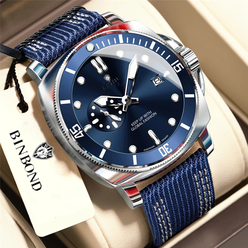 Luxury Watch Affordable - 44mm New Chornograph Sports Blue Nylon