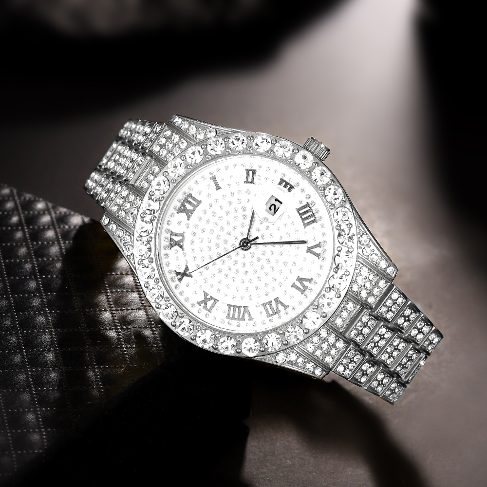 1 Hip-hop Full Diamond Silver  - Luxury Watch Wallpaper ulasan dan harga