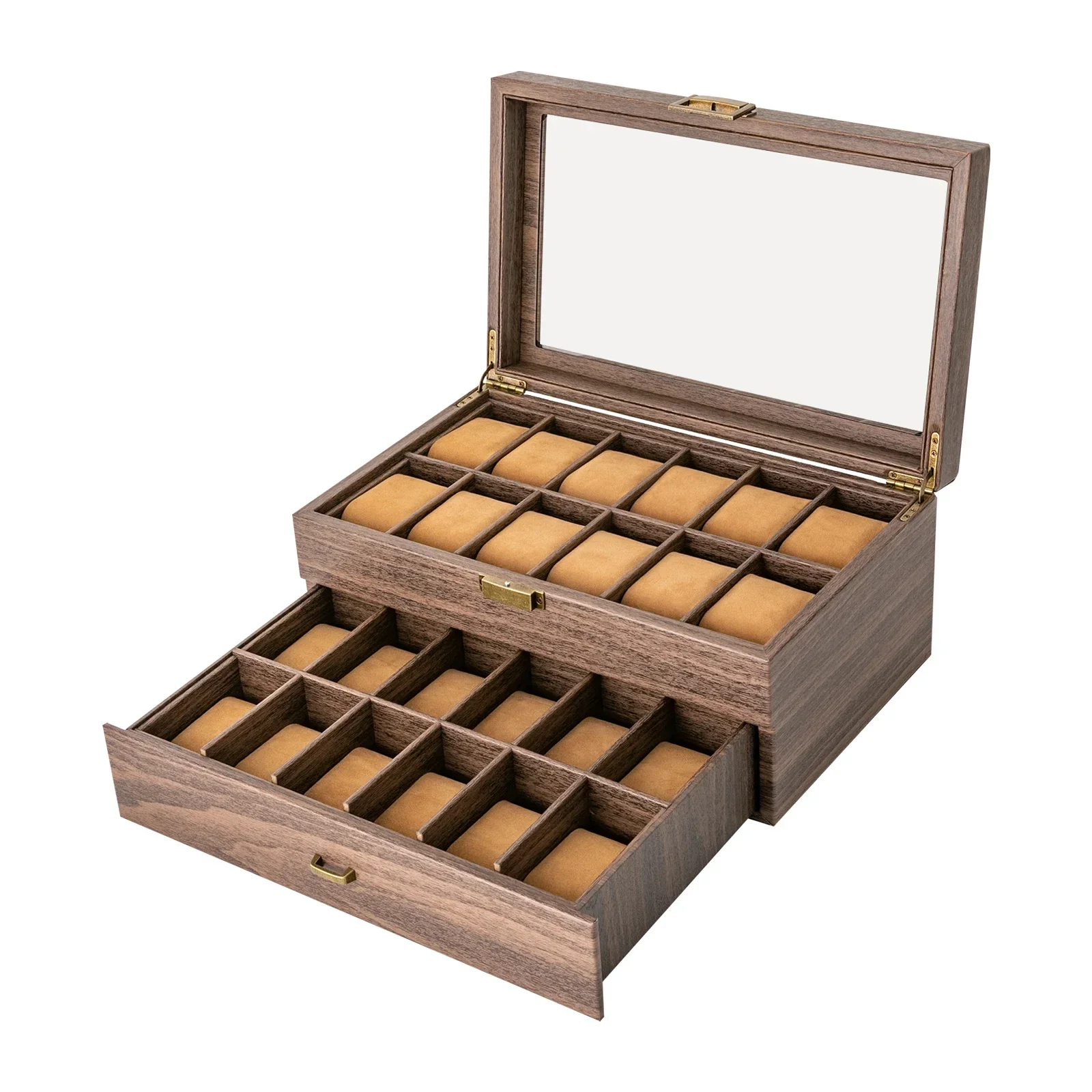 Luxury 2-Tier Wooden Watch Dis - Luxury Watch Tier ulasan dan harga