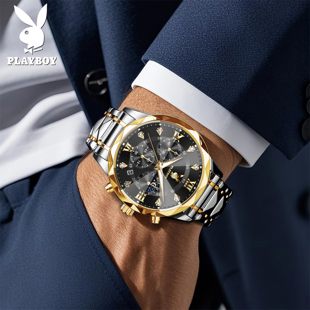 PLAYBOY 3088 Brand original au - Luxury Watch Brand ulasan dan harga