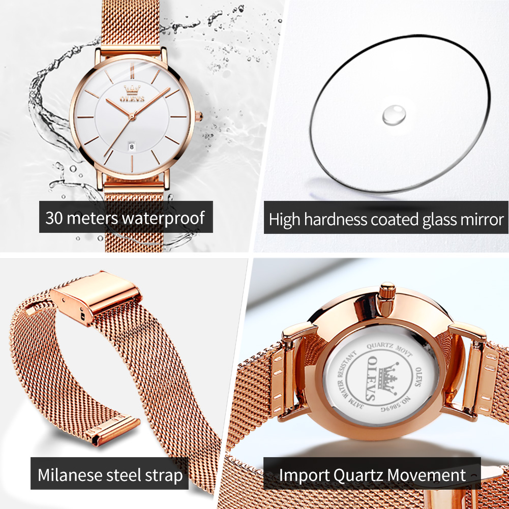 OLEVS Woman Watch 5869 Elegant - Luxury Watch Brand ulasan dan harga