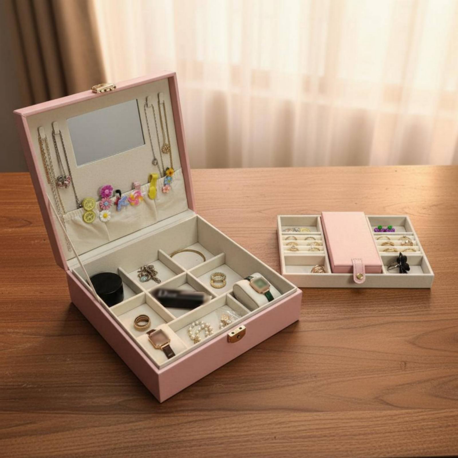 Multi-Tier Jewelry Box Soft Lu - Luxury Watch Tier ulasan dan harga