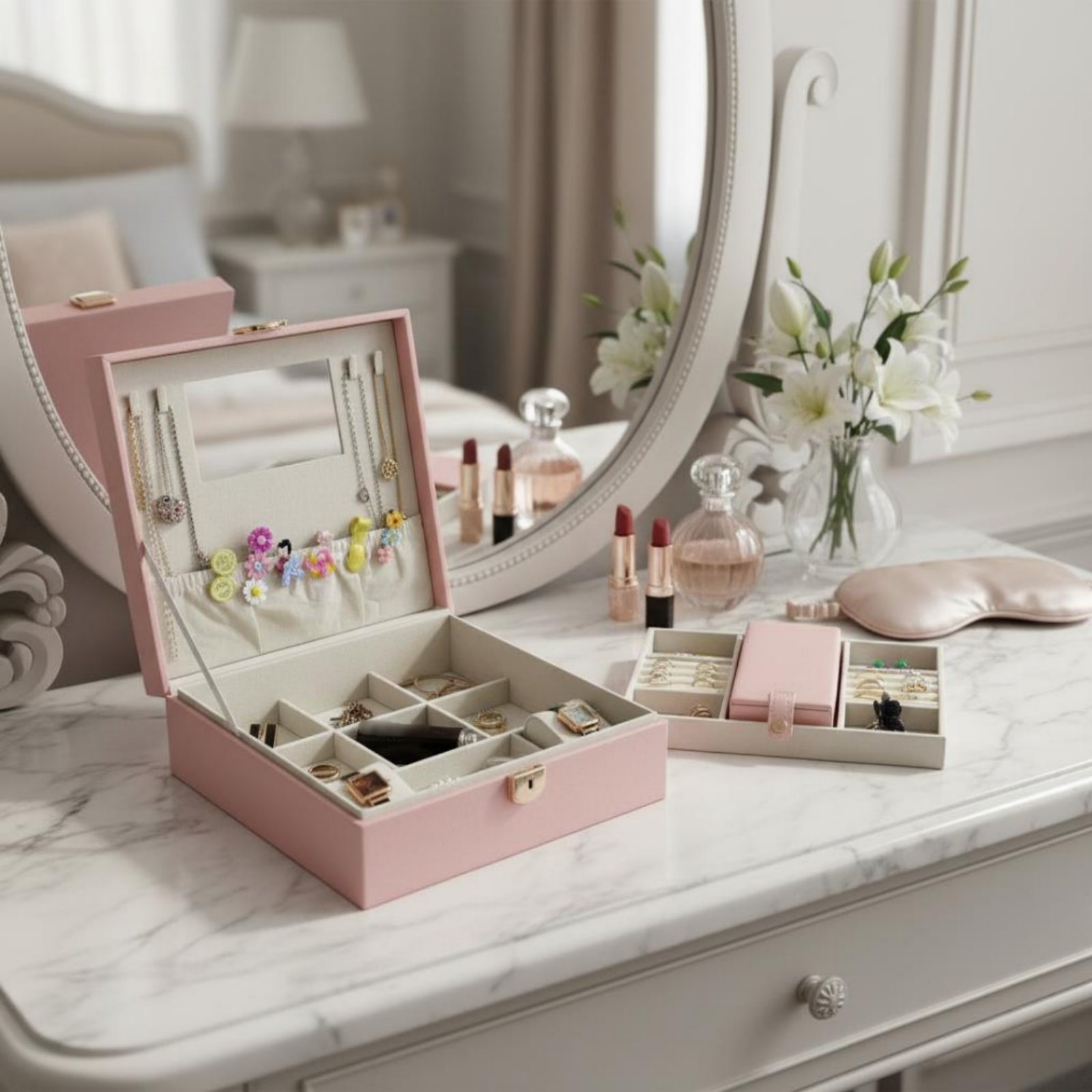 Multi-Tier Jewelry Box Soft Lu - Luxury Watch Tier ulasan dan harga