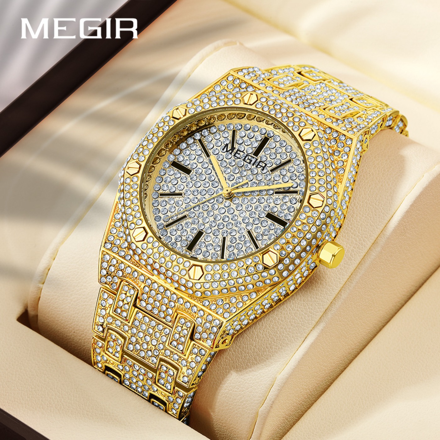 MEGIR Luxury Quartz Rhinestone - Luxury Watch Brand ulasan dan harga