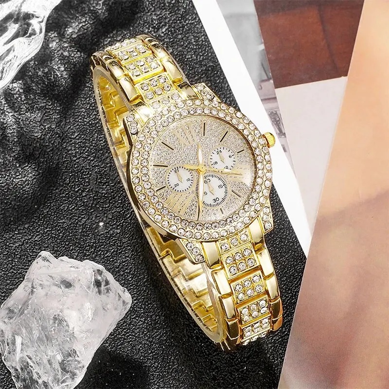 Women's Quartz Watch Gold Luxu - Luxury Watch & Jewellery ulasan dan harga