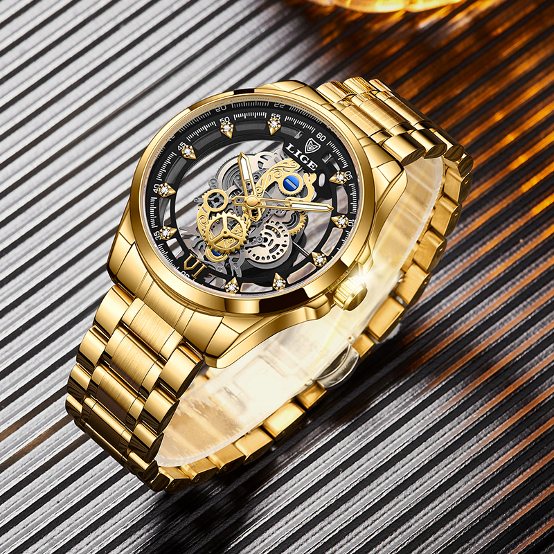2026 LIGE Men Watch Skeleton A - Luxury Watch Affordable ulasan dan harga