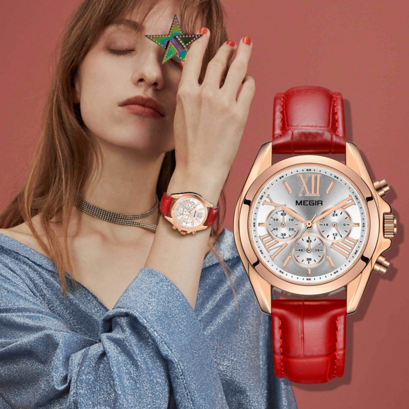 MEGIR New Luxury Leather Watch - Ladies Luxury Watch ulasan dan harga