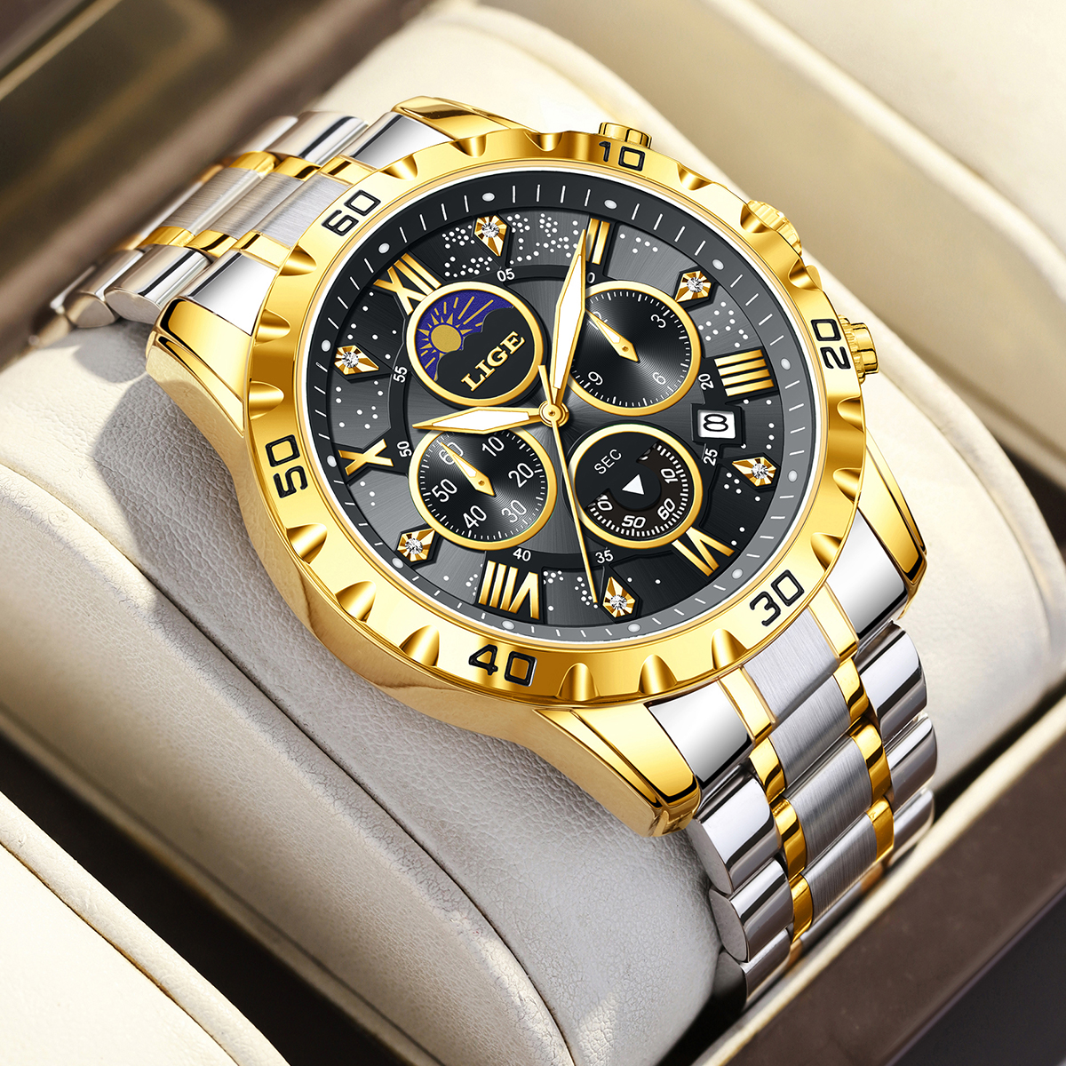 LIGE Top Brand Luxury Quartz M - Luxury Watch Brand ulasan dan harga
