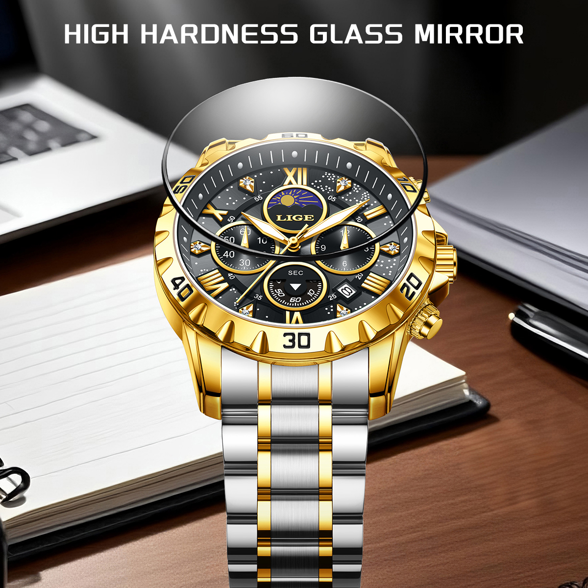 LIGE Top Brand Luxury Quartz M - Luxury Watch Brand ulasan dan harga