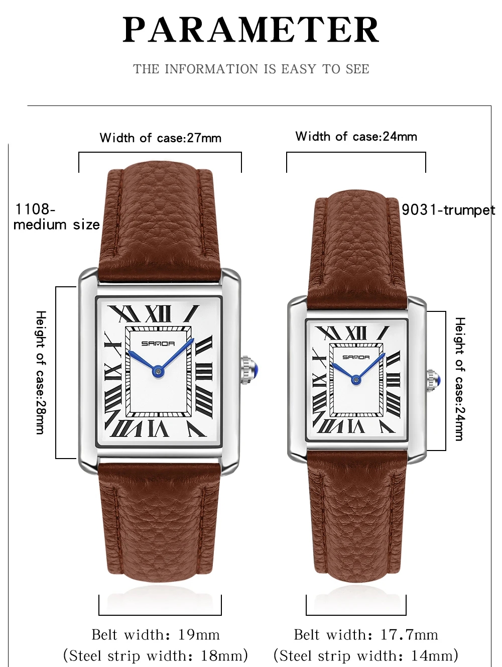 Sanda Rectangular Wrist Watche - Luxury Watch Affordable ulasan dan harga