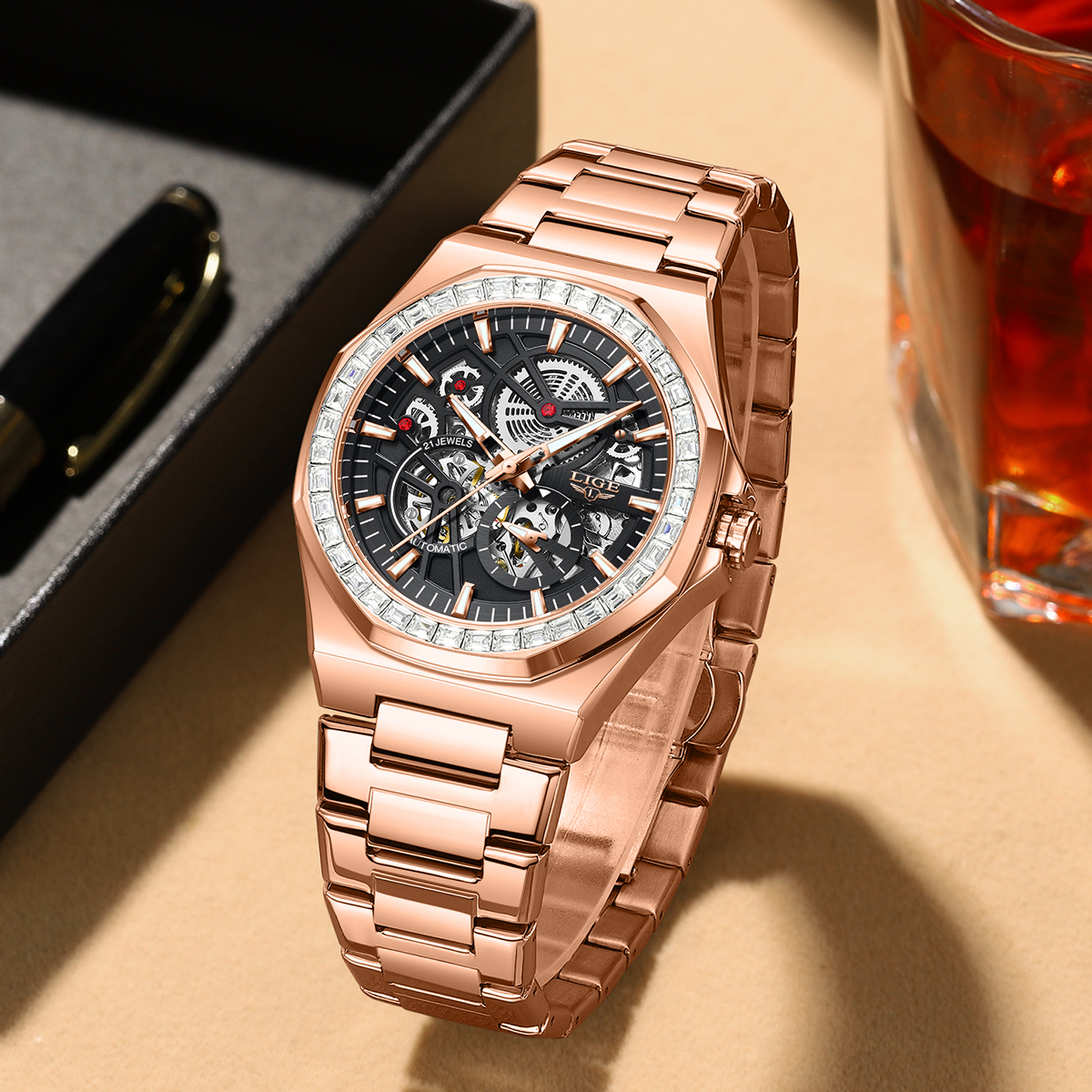 LIGE Original Design Mechanica - Luxury Watch Brand ulasan dan harga