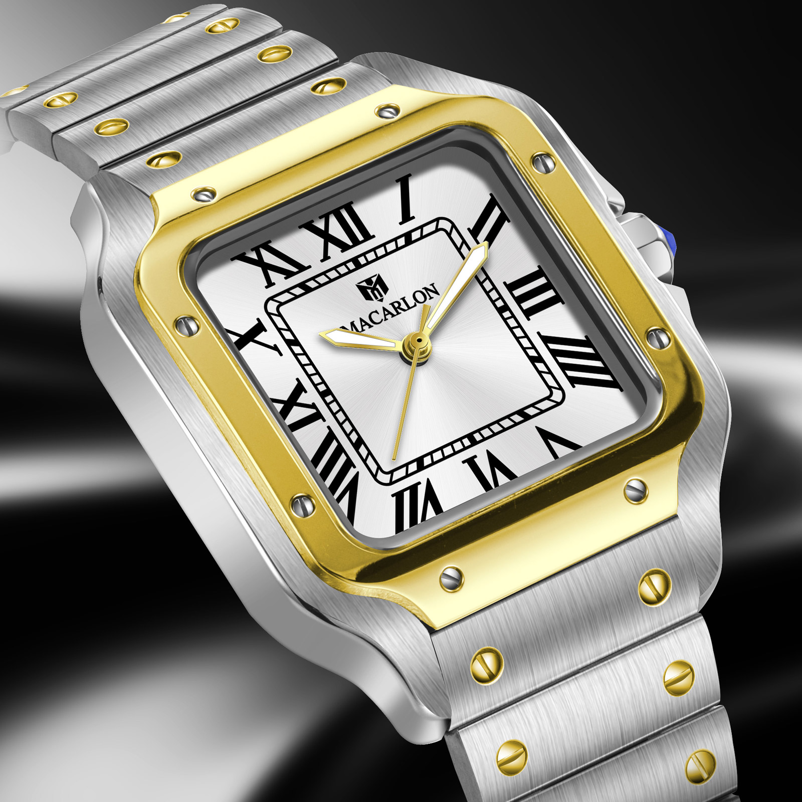 MACARLON Square Men's Automati - Luxury Watch In China ulasan dan harga