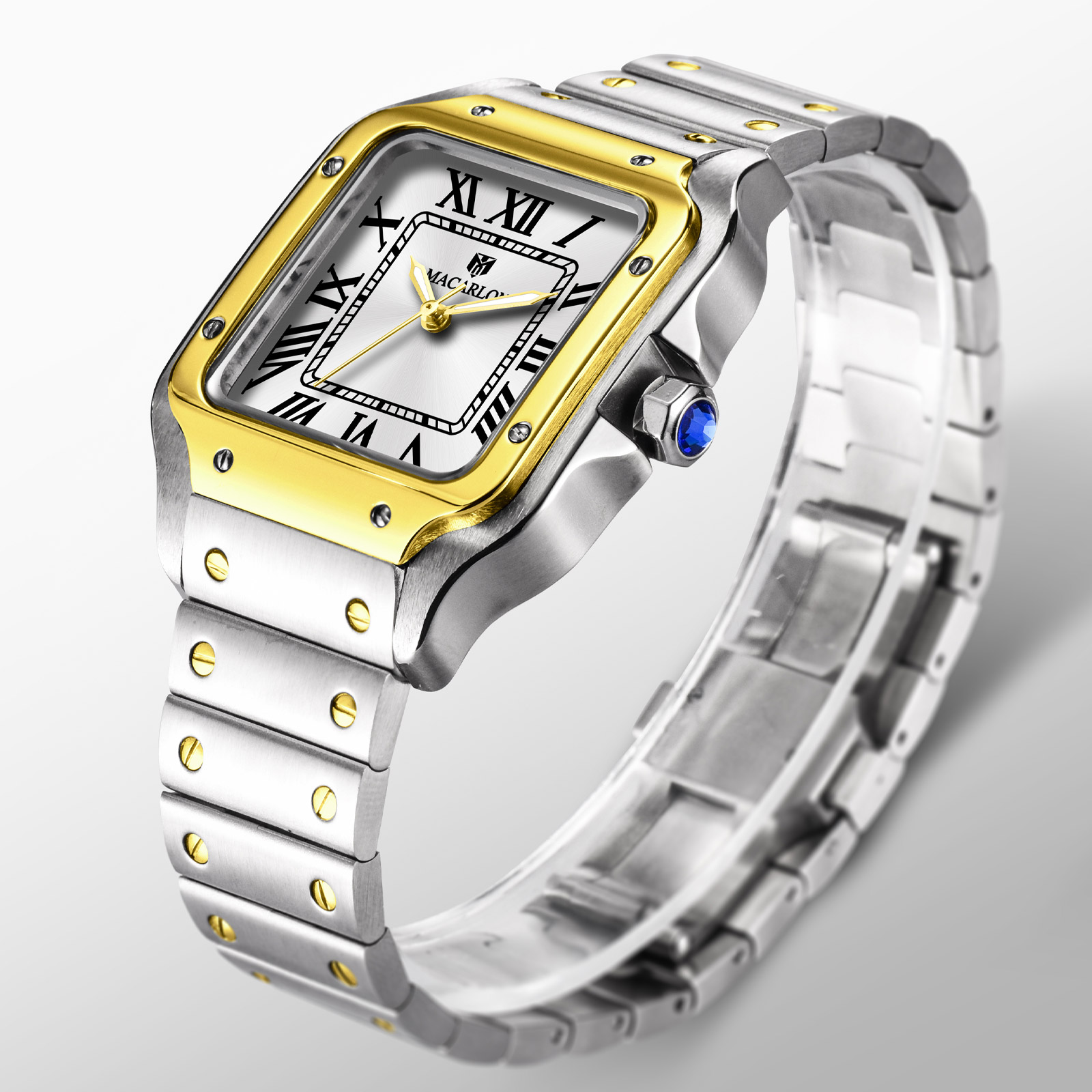 MACARLON Square Men's Automati - Luxury Watch In China ulasan dan harga