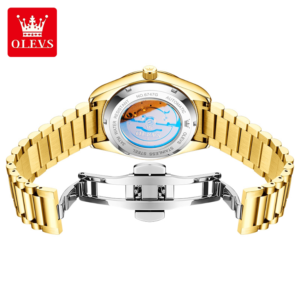OLEVS 6747 luxury brand Men's  - Luxury Watch Brand ulasan dan harga