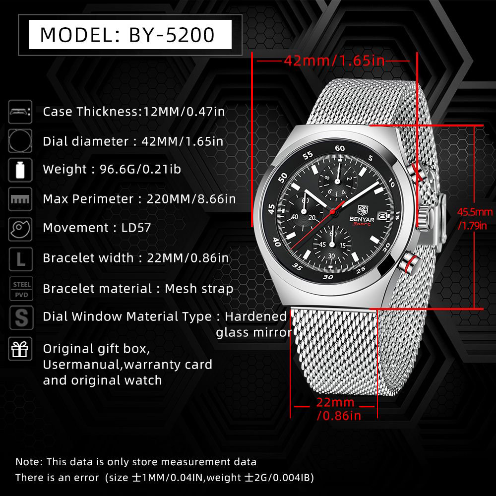 BENYAR Top Luxury Brand Men's  - Luxury Watch Brand ulasan dan harga